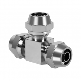 NM-UT-08-08 Фитинг тройник T-образный с накидной гайкой, 8-5.5 мм, 8-6 мм