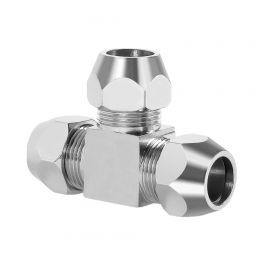 CM-UT-06-06 Фитинг тройник T-образный для медных трубок, компрессионный, 6мм